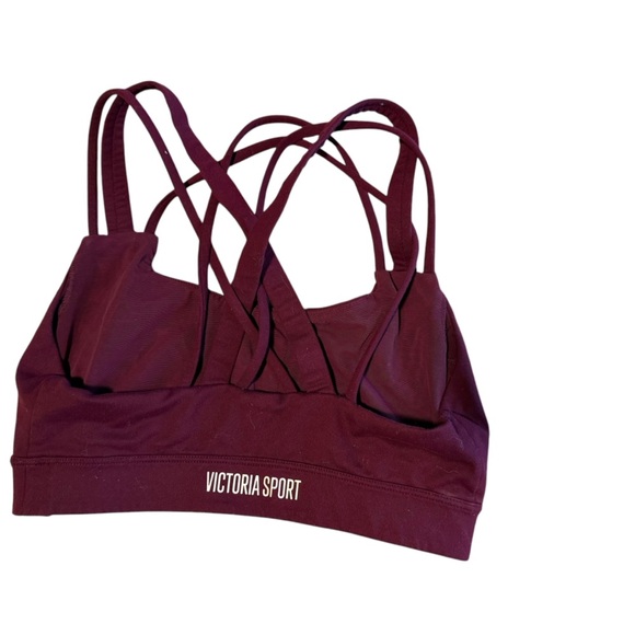 Victoria's Secret Other - Victoria’s Secret Sport bra Maroon strappy back cross training gym yoga small